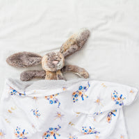 Blue Elephant Minky Baby Blanket