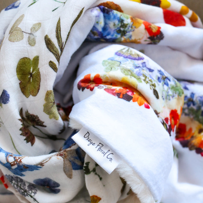 Minky Baby Blanket & Swaddle Gift Bundle