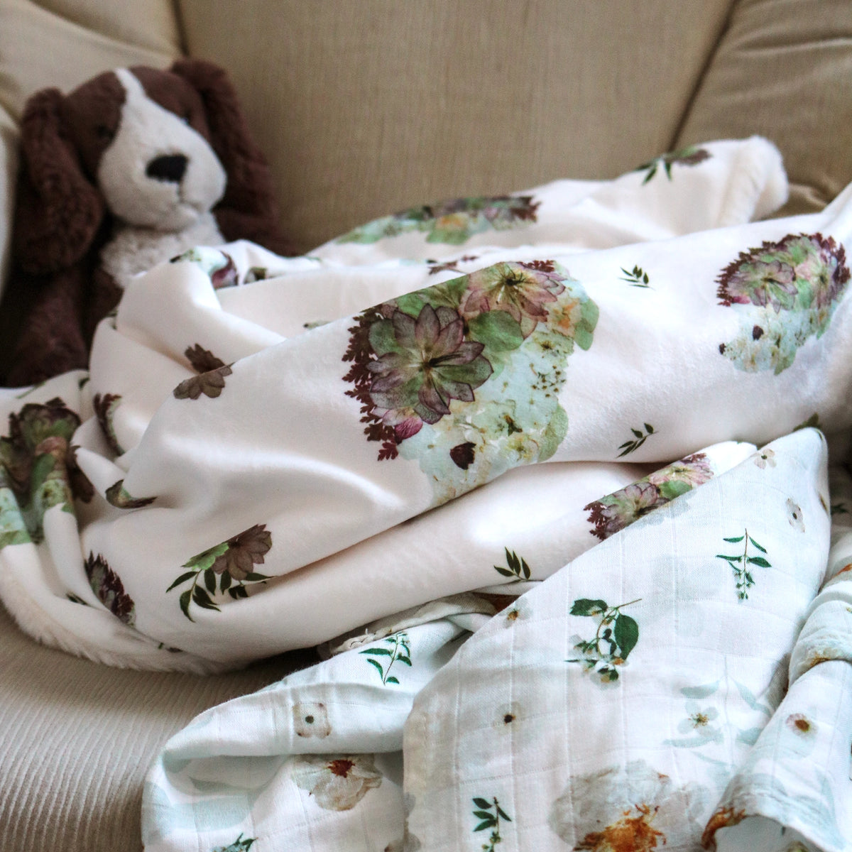 Minky Baby Blanket & Swaddle Gift Bundle