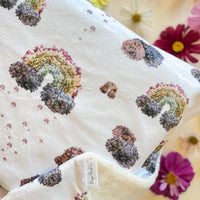 Rainy Day Rainbows Minky Baby Blanket