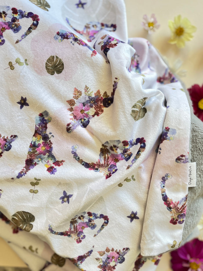 Dino Minky Baby Blanket