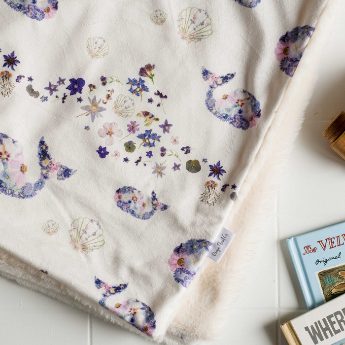 Waves & Whales Minky Baby Blanket
