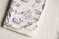 Waves & Whales Minky Baby Blanket