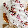 Newborn Swaddle Blanket with Floral Pink Elephants