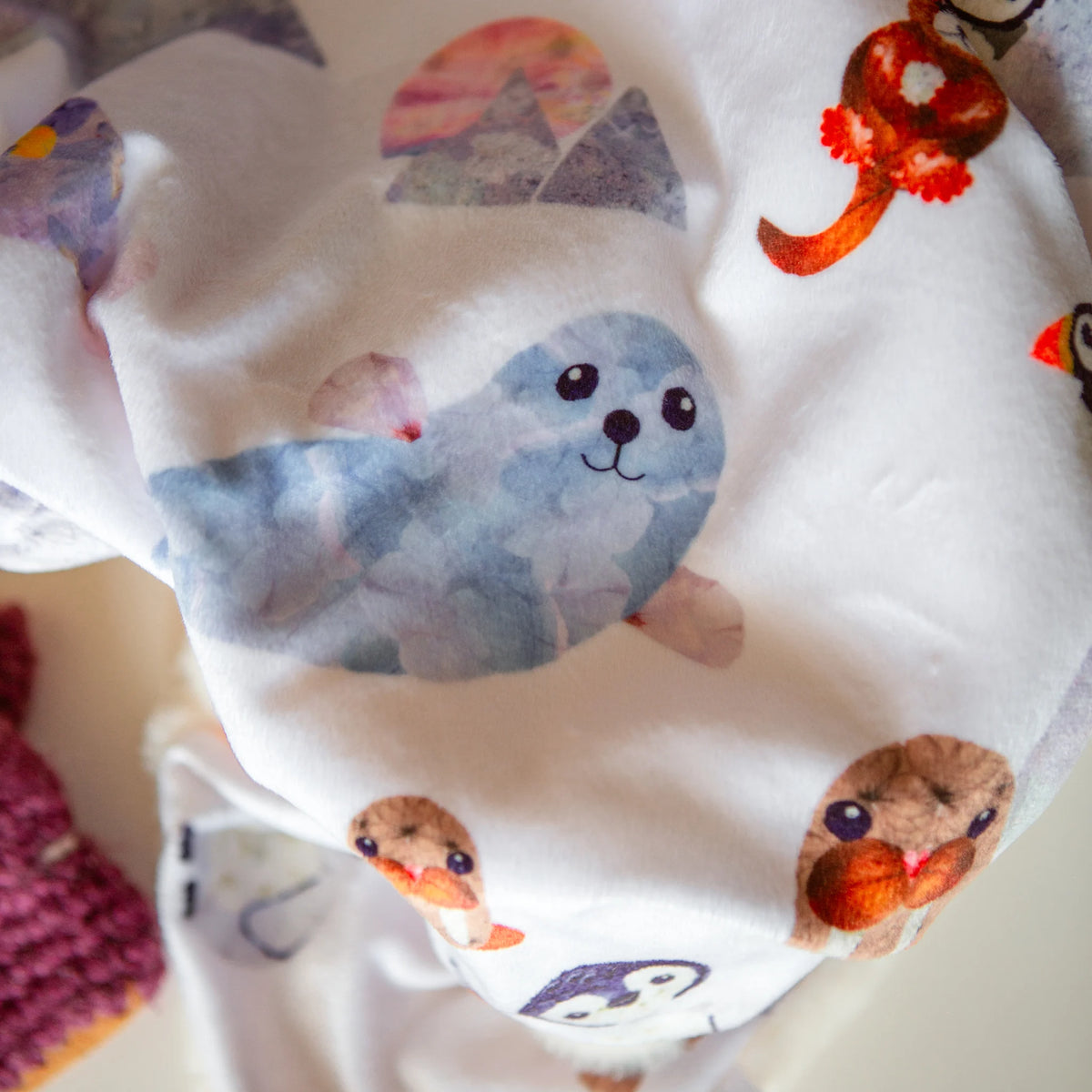 Arctic Cuties Minky Baby Blanket