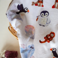 Cute arctic animals baby blanket by Oxeye Floral Co
