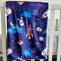 Cosmic Critters Minky Baby Blanket