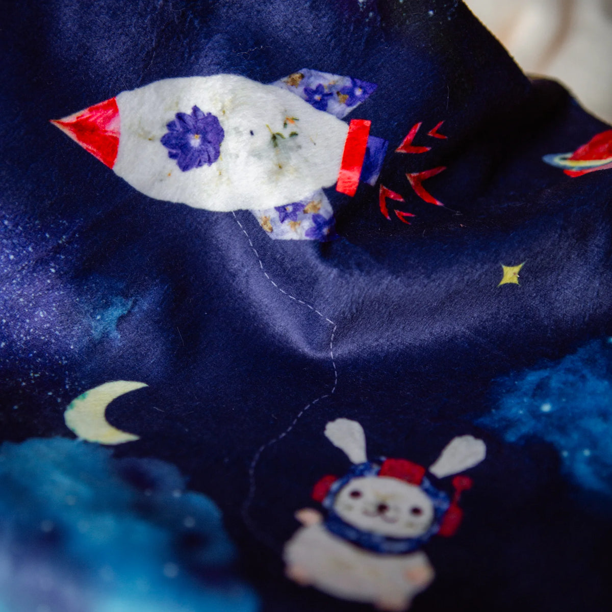 Cosmic Critters Minky Baby Blanket
