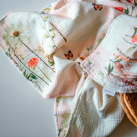 Girly baby blanket with organic cotton fabric