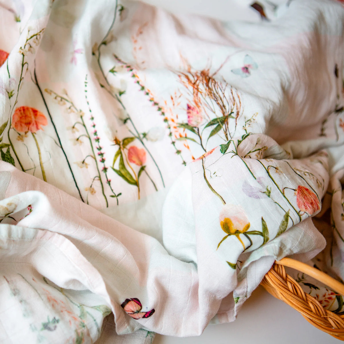 Cosmo picnic muslin swaddle by Oxeye Floral Co