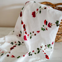Ladybug Ladder Muslin Swaddle