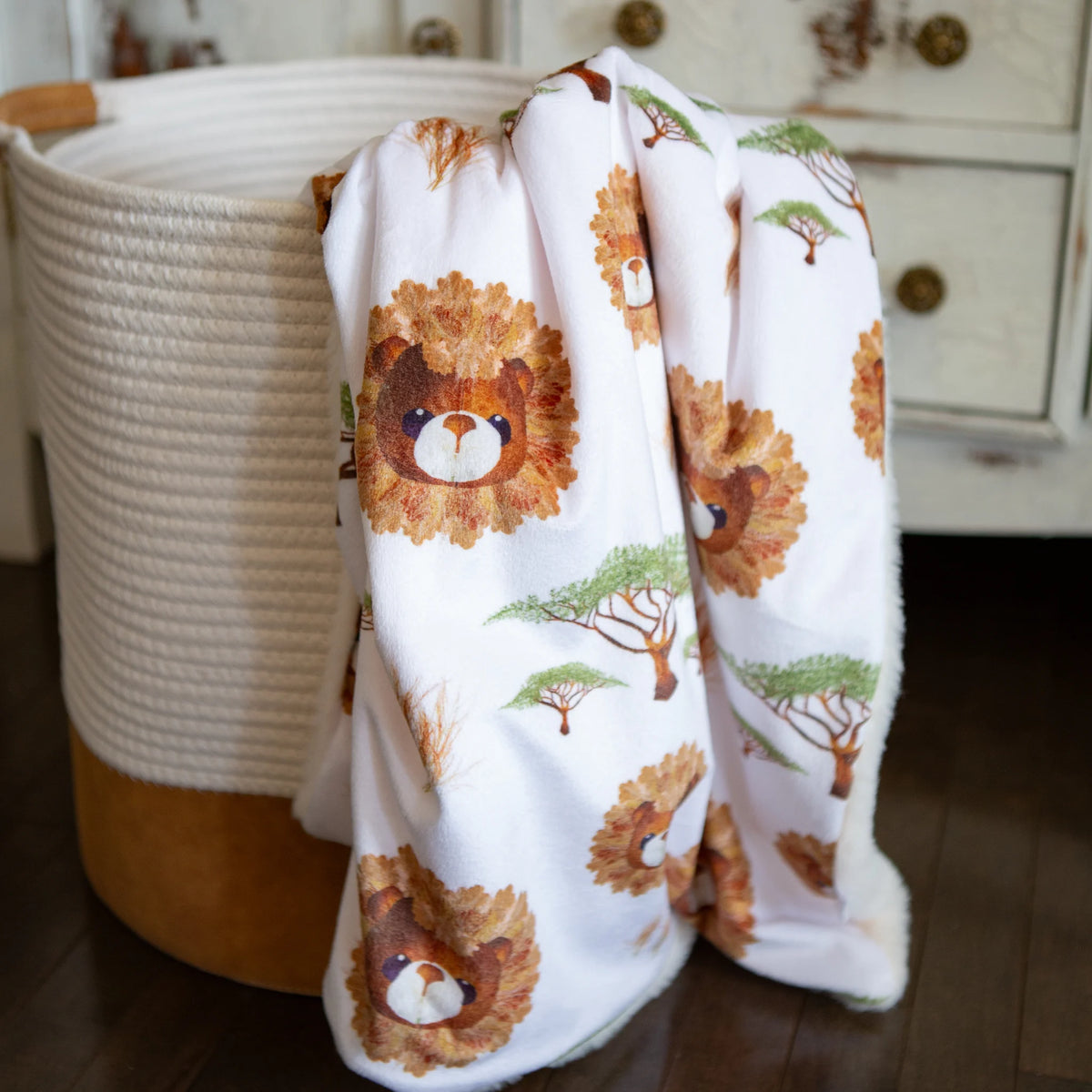 Safari Lions baby blanket by Oxeye Floral Co