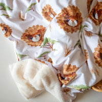 Cute lion minky baby blanket by Oxeye Floral Co