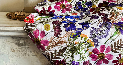 Meadow Bloom throw blanket by Oxeye Floral Co
