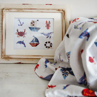 Nautical Nursery Decor Art by Oxeye Floral Co