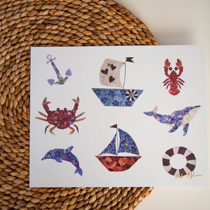 Open Ocean Art Print by Oxeye Floral Co