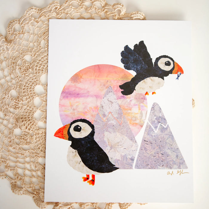 Cute Puffin Nursery Wall Art Decor