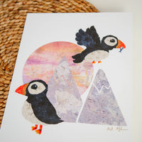 Pressed Flower Puffins by Oxeye Floral Co