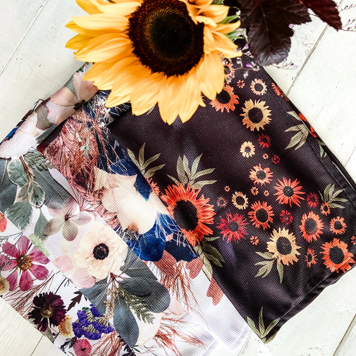 Sunflower Embers Tea Towel