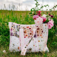 Verona Tote patchwork bag with flowers