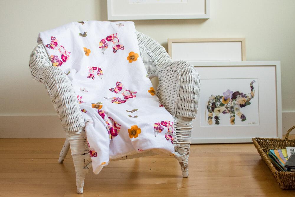 Forest Fox Minky Baby Blanket