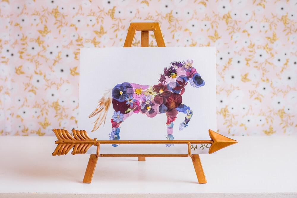 Farm house colorful horse wall art