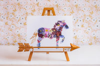 Farm house colorful horse wall art