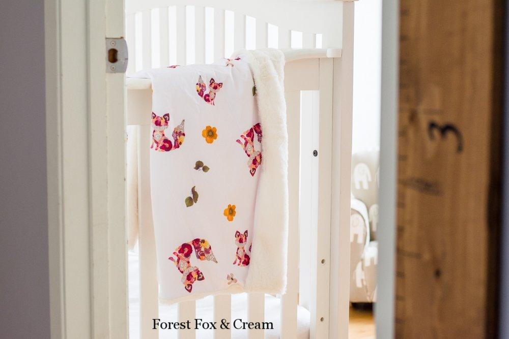 Forest Fox Minky Baby Blanket