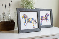 Floral horse wall art and decor
