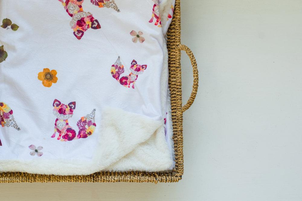 Forest Fox Minky Baby Blanket