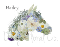 Pressed Flower horse artwork