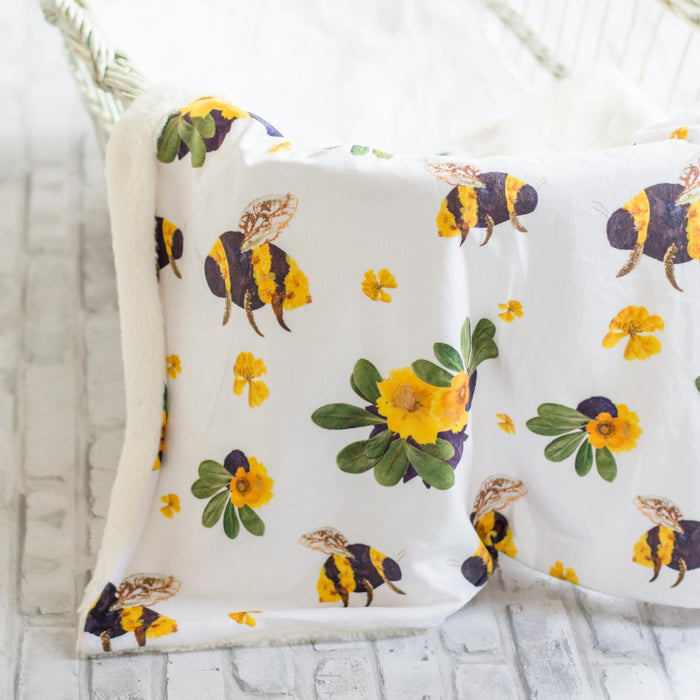 Bumblebee Minky Baby Blanket
