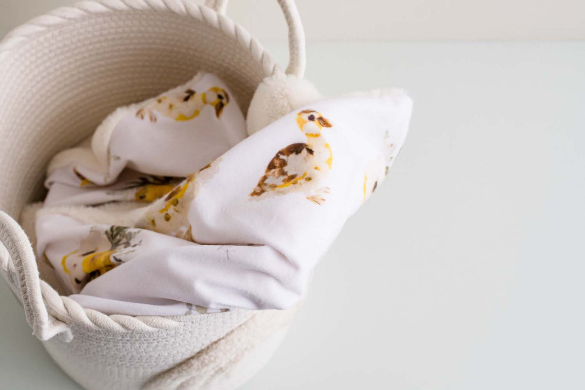 Ducklings Minky Baby Blanket
