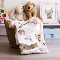 Swamp Creatures Minky Baby Blanket