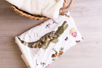 Swamp Creatures Minky Baby Blanket