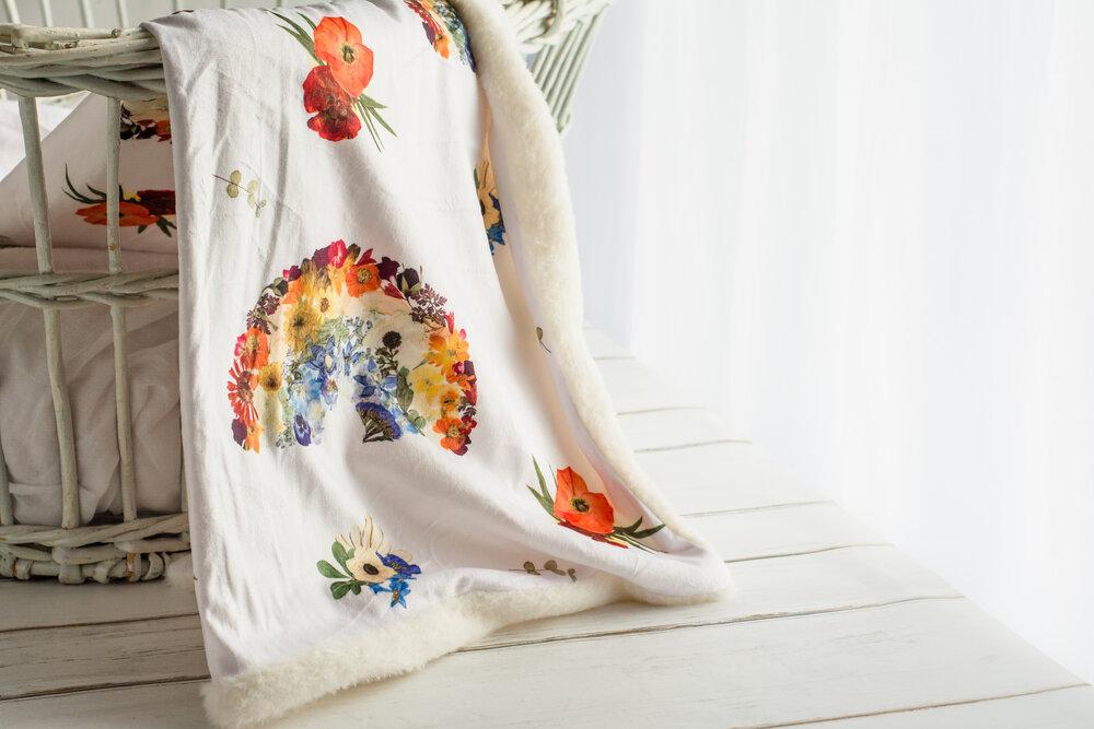 Rainbow Minky Baby Blanket