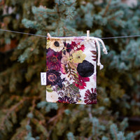 Dark Florals Drawstring Gift Bags (Set of 3)