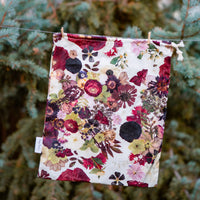 Dark Florals Drawstring Gift Bags (Set of 3)