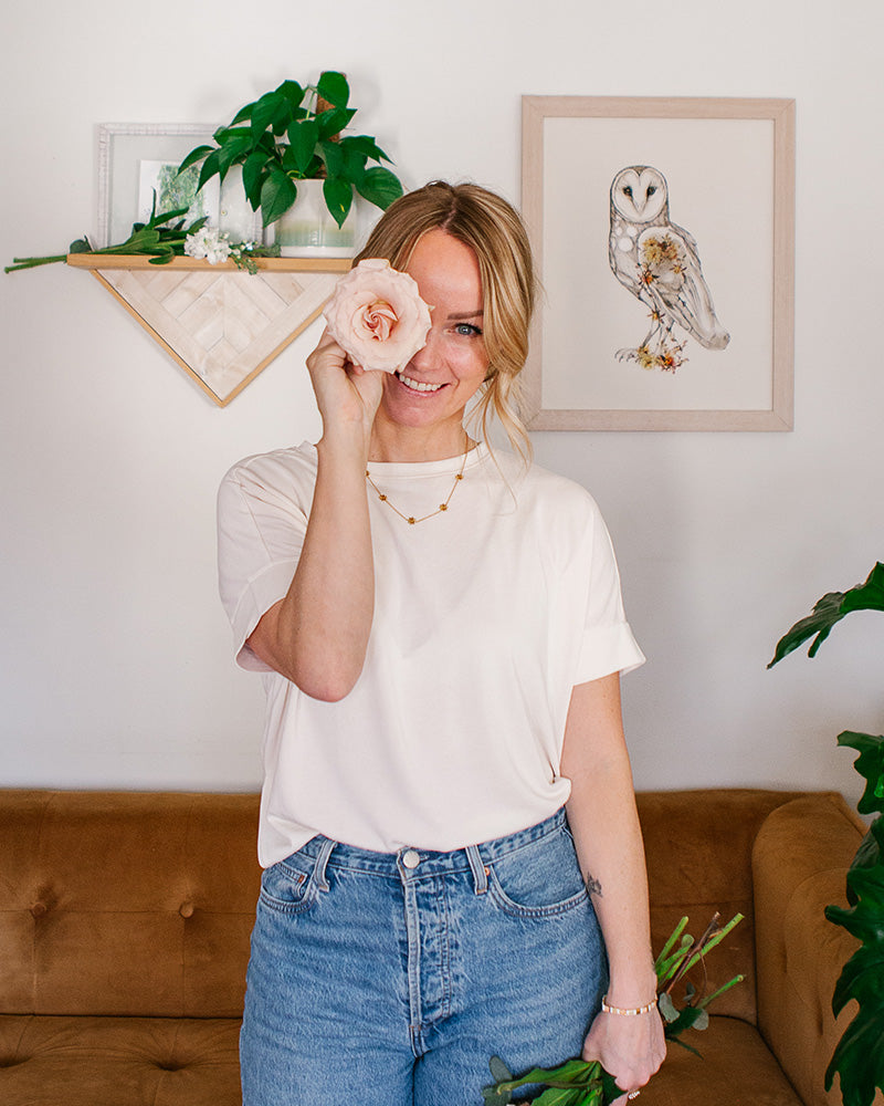 Ayla Graham holding a rose