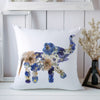 Blue Elephant Pillow Cover