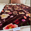 Floral blanket with pressed flower pattern