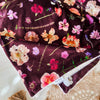 Soft minky blanket with flower design