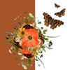 Orange bouquet & butterfly Pillow Cover