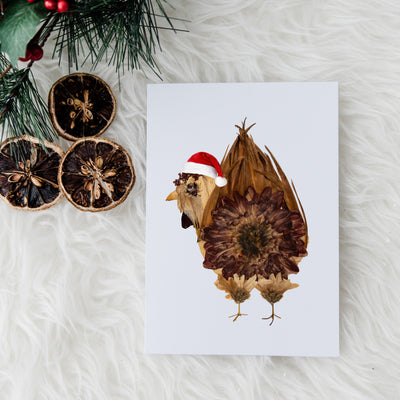 Christmas Chicken Greeting Card