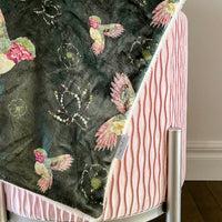 Flowery Blanket with Hummingbirds