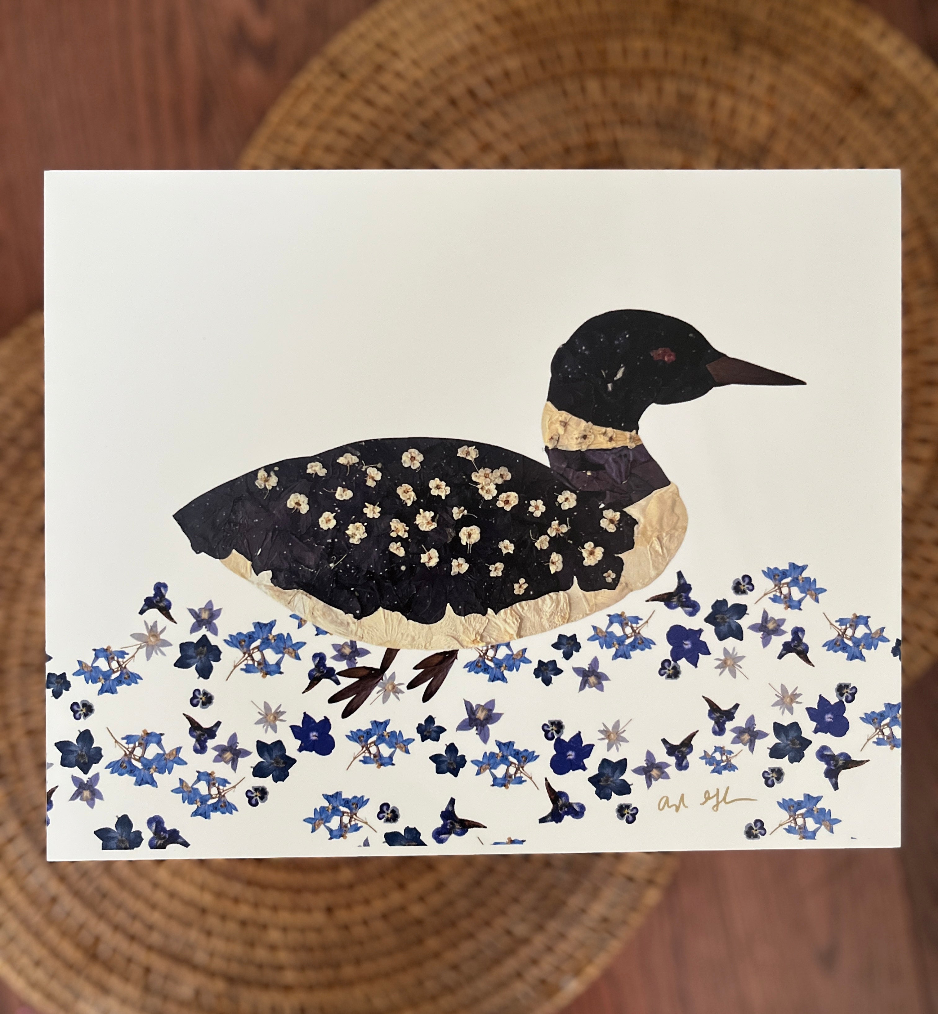 Loon | Pressed Flower Wall Art &VerticalLine; Oxeye Floral Co.