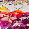 Flower art throw blanket with mountains and butterflies