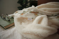 Neutral Florals Throw Blanket