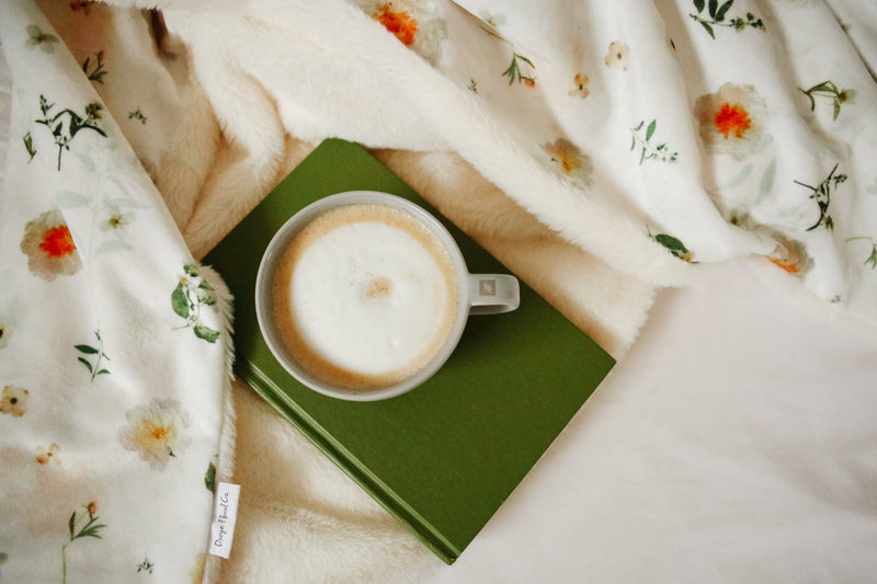 Neutral Florals Throw Blanket