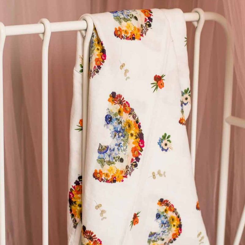 Floral Rainbow Swaddle